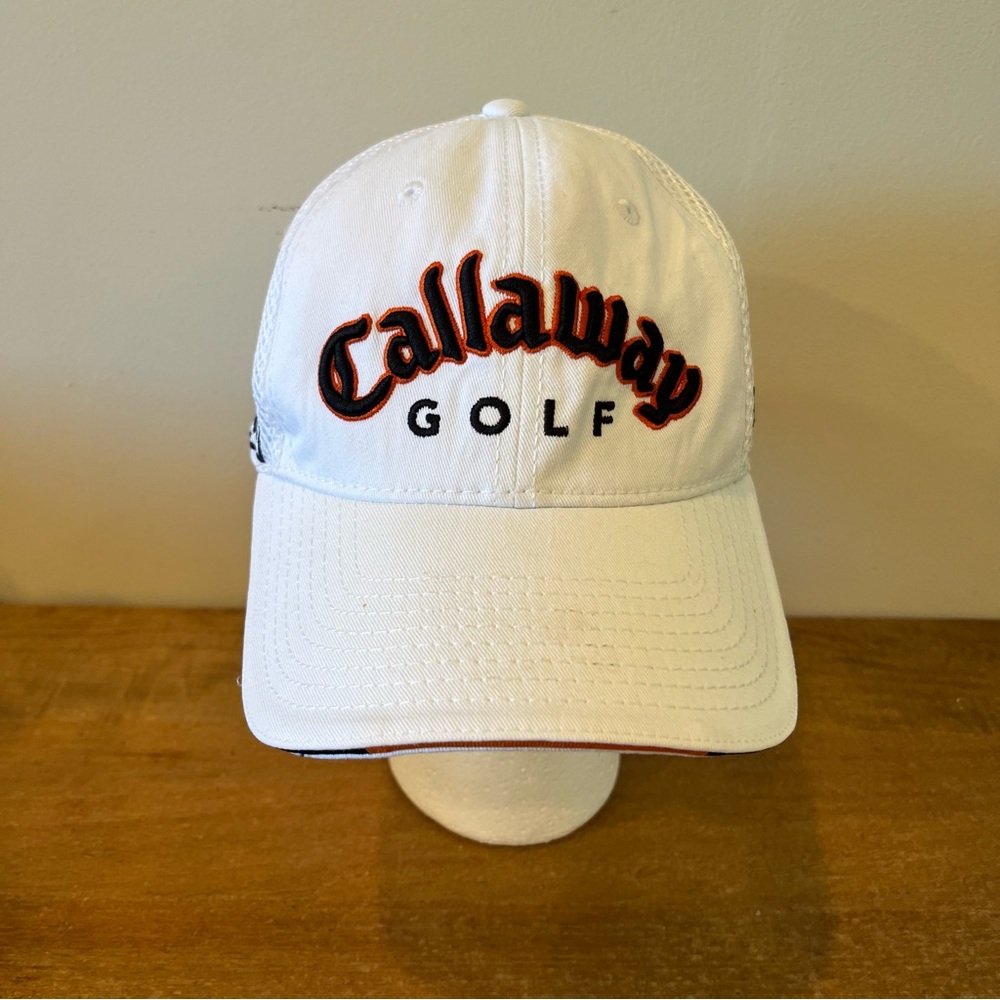 Callaway Golf Hat White Mesh Adjustable Cap FT-3 HX Tour New‎ Era One Size